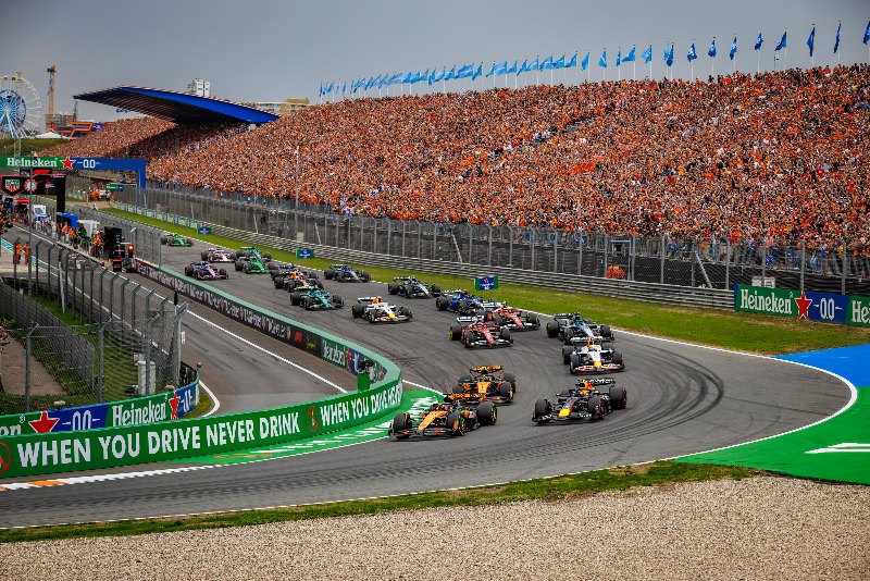 F1 Dutch Grand Prix 2025: wide view of the main stage in Zandvoort