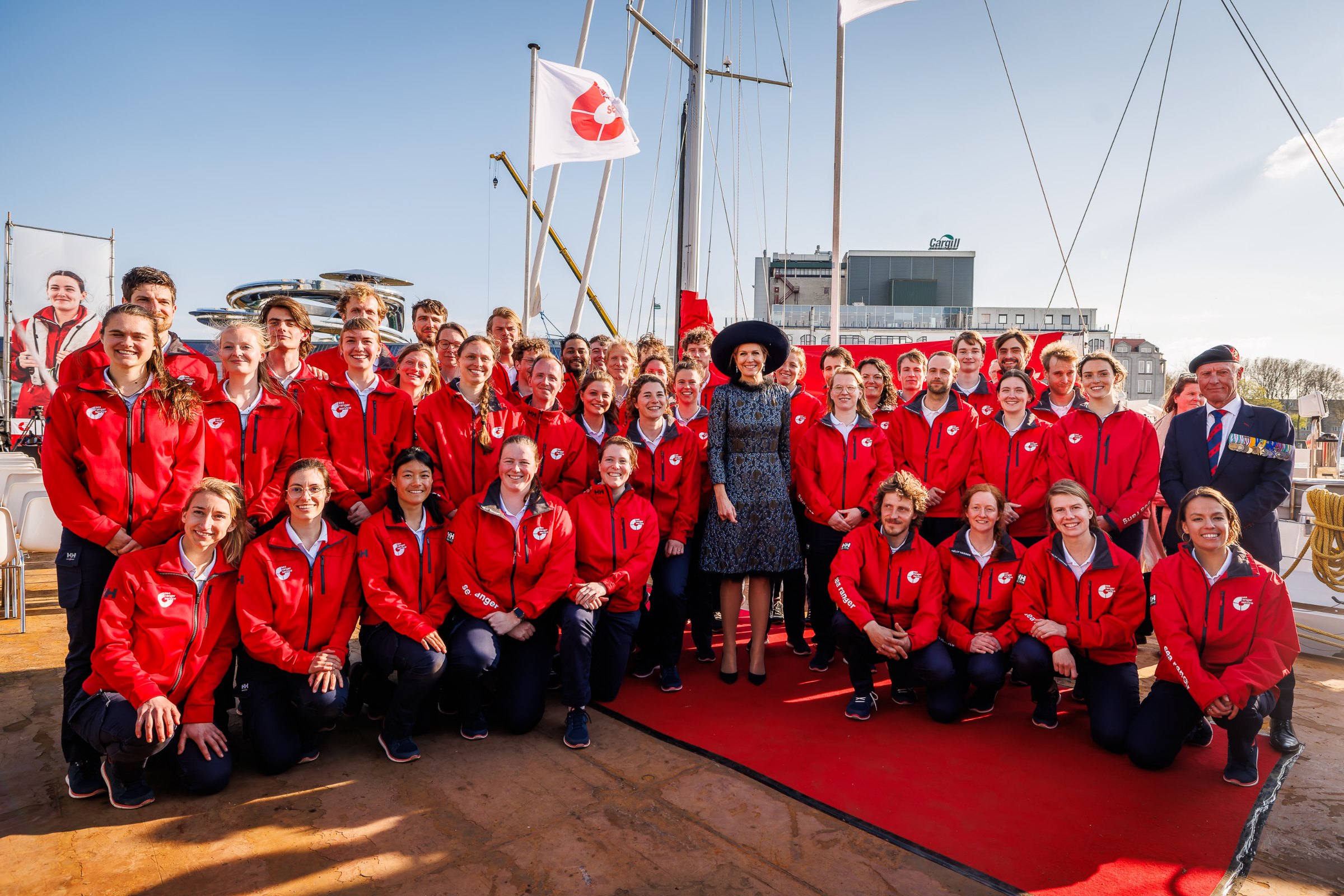 Sea Ranger Ship 2025: Queen of The Netherlands Christening the Sea Ranger Ship in a group photo
